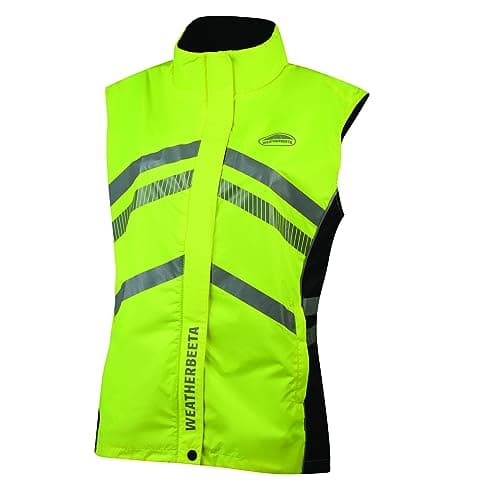 Image of Weatherbeeta Reflective Lightweight Waterproof Vest, Hi Vis Yellow, Adults M
