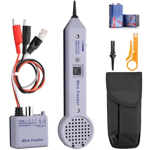 Image of Proster Tone Generator Kit 200EP High Accuracy Wire Tracer Circuit Tester with Storage Bag Cable Toner Inductive Amplifier Cable Tester Kit with Adjustable Volume for Network Cable Collation