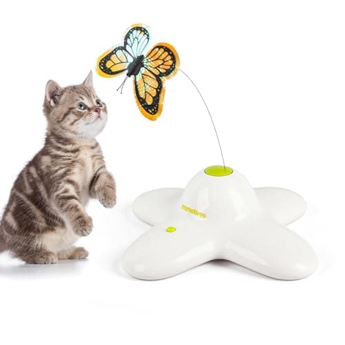 Image of ALL FOR PAWS Cat Toys Interactive Butterfly Flutter Bug Cat Automatic Toy Stimulating Kitty Toys Enrichment for Indoor Cats