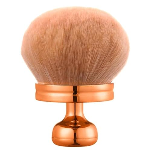 Image of AmiCera Extra Large Body Makeup Brush for Tan, Tanning Brush, Self Tan Bronzing brush for Body and Face, Suncreen Powder Foundation Blusher Applicator, Oval Bronzer Make Up Brushes, Rose Gold
