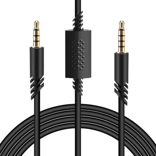 Image of Replacement Cable for A40, Audio line with mute function Audio Extension Cords Inline Mute Cord 3.5mm Compatible for Astro A10 A50 TR Gaming Headset Xbox One Gaming Headphone PS5/4 Controller,2m Black