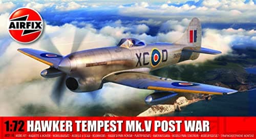 Image of Airfix - Model Set - A02110 Hawker Tempest Mk.V Post War Model Building Kit - Plastic Model Plane Kits for Adults & Children 8+, Set Includes Sprues & Decals - 1:72 Scale Model