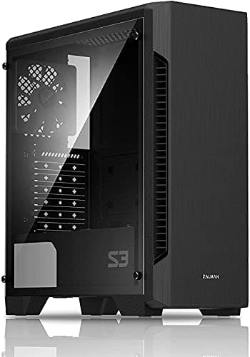 Image of Zalman - S3 - ATX Mid-Tower PC Case - Tempered Glass Side Panel - 3x Case Fan 120mm Pre-Installed, Black