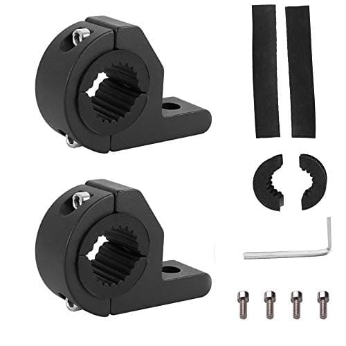 Image of 2pcs 19-30MM Universal Work Light Tube Clamp Mounting Bracket Bull Bar Pipe Mount Bracket Clamps Driving Light for Road Vehicles Car Truck Boat Black