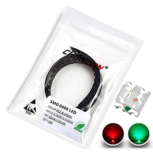 Image of Chanzon 100 pcs 0603 Red & Green Bicolor SMD LED Diode Lights Chips (1.6mm x 1.6mm 4pins DC 20mA) Lighting Bulb Lamps Electronics Components Light Emitting Diodes