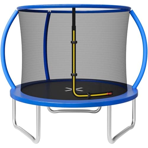 Image of JUMMICO 183/220/290/360CM Trampoline Outdoor with Safety Enclosure Net - Complete Outdoor Garden Trampoline for Kids & Adults Spring Tool Home Fitness Family Play Equipment
