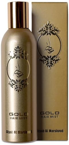 Image of Atyab Al Marshoud Khisla Gold Hair Mist Perfume 125ml - Lightweight and Long-Lasting Hair Perfume for Women with Oud, Jasmine & Vanilla, Luxurious Fragrance Spray