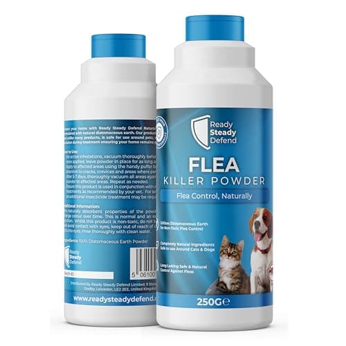 Image of Flea Killer Powder 250g - Comprehensive Diatomaceous Earth Flea and Insect Treatment, Effective for Home, Carpets, and Gardens, Long-Lasting Non-Toxic Control