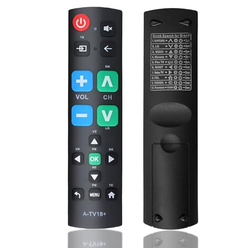 Image of Universal Big Button Remote Control for Visually Impaired and Seniors, Simple and Convenient Large Button TV Remote Compatible with LG, Samsung, Panasonic, Sharp, JVC, Sony, Philips, Toshiba TVs(Black