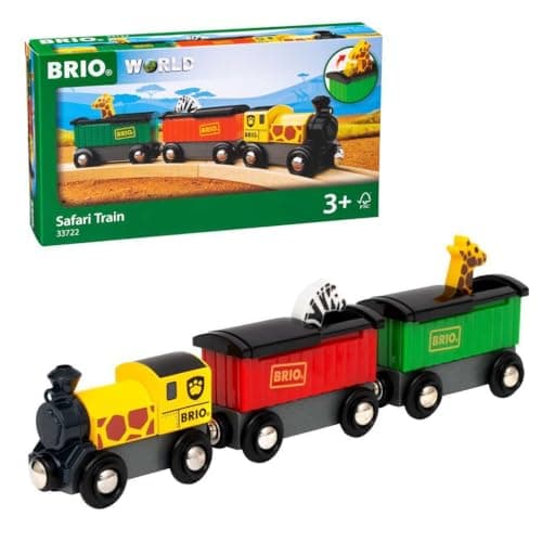 Image of BRIO World Safari Train Kids Age 3 Years Up - Wooden Railway Set Add On Accessories