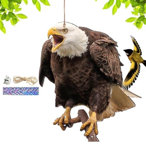 Image of Hawk Bird Scarer, Bird Repel Scarecrow, 2D Owl Scarecrow Pendant Garden Protector, Waterproof Decorative Fake Birds Scar Device For Patio, Balcony, Yard, Garden & Outdoor Decoration