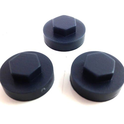 Image of Raven/Slate Blue (Pack of 25 CAPS) - 16mm Hexagonal TEK Screw Cover CAPS to FIT 8mm (5/16") TEK Screws