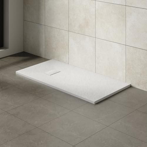 Image of Aquariss 1300x700mm SMC Anti Slip Shower Base Tray Rectangular for Shower Enclosure White