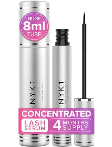 Image of NYK1 CONCENTRATED Eyelash Growth Serum (XL - 8ml) LashForce Eyelash Serum For Growth And Thickness - Eye Lash Serums For Easy Application And Long Lasting Results For Fuller And Longer Lashes