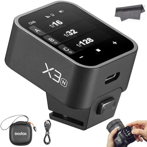 Image of Godox X3-N X3N TTL Wireless Flash Trigger Compatible with Nikon Camera, 1/8000s HSS Transmitter with OLED Touchscreen, Autoflash Multiple Flash Modes (X2T-N Xpro-N XProII-N Upgrade Version)