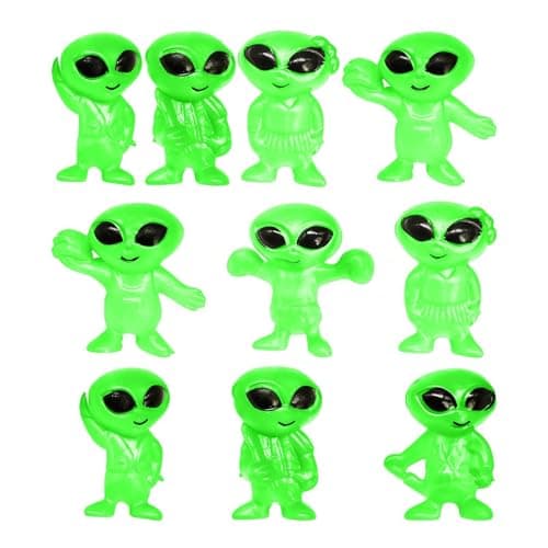 Image of Realistic Alien Figure Set, Miniatures, 4g Collectible Display Ornaments for Shelf Desk Mantel Arrangement Unique Alien Figurines for Living Room Bedroom School Gift Decoration