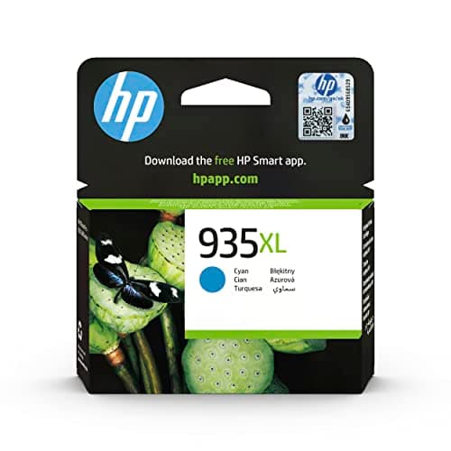Image of HP 935XL Cyan High Yield Original Ink Cartridge (C2P24AE) – Works with: OfficeJet Pro 6230, 6820, 6830 Printers