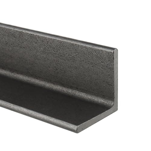 Image of Rocaris Hot Rolled Steel ASTM A36 Angle Steel 1.6" x 1.6" x 1/4" Wall Thickness, 12" Cut Length, Angle Iron for Structural Supports, Braces, and Weldding