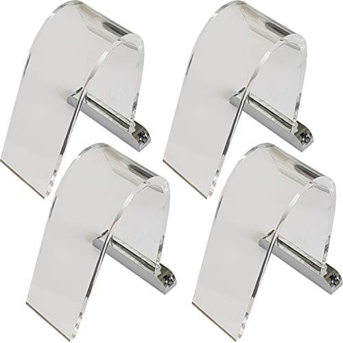 Image of 4 Pack | *240V Mains* Over Cabinet Curved Glass LED Light Kit | Natural White | Powered Kitchen Cupboard Downlight | Bathroom Make-Up Mirror Spotlight | Wardrobe Drawers & Unit Lighting