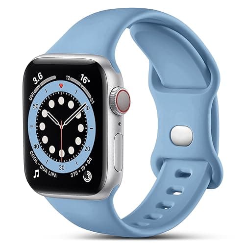 Image of CeMiKa Compatible with Apple Watch Strap 41mm 40mm 38mm 42mm, Silicone Sport Band Replacement Straps Compatible with Apple Watch Series 11 10 9 8 7 6 5 4 SE SE3/iwatch Strap, Women Men, Ocean Blue