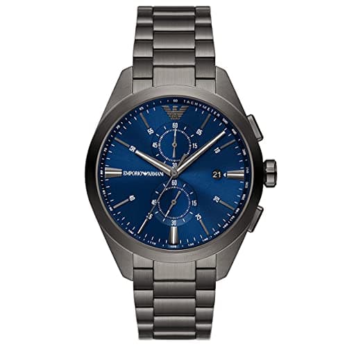 Image of Emporio Armani Watch For Men, Quartz 2 sub dial Chronograph movement and 43mm Case Size with Stainless steel strap