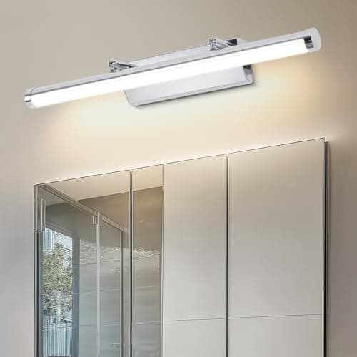 Image of Dehobo Bathroom Mirror Light with Switch LED Mirror Lamp IP44 4000K Bathroom Vanity Lights Bathroom Shaver Light 9W 42CM Over Cabinet Wall Picture Light for Bedroom Living Room