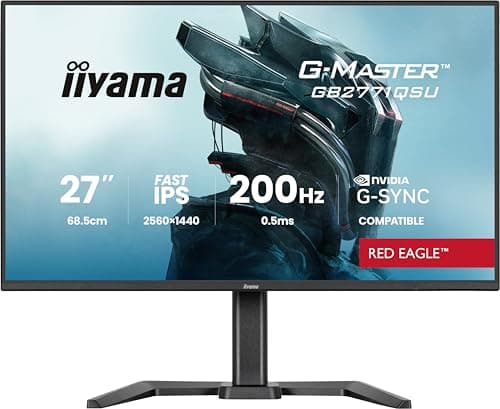Image of iiyama G-Master GB2771QSU-B1 27 inch Fast-IPS LCD, 200Hz, 0.5ms, Adaptive Sync & G-Sync Compatible, 2560x1440, HDMI/DP/USB Hub H,AS