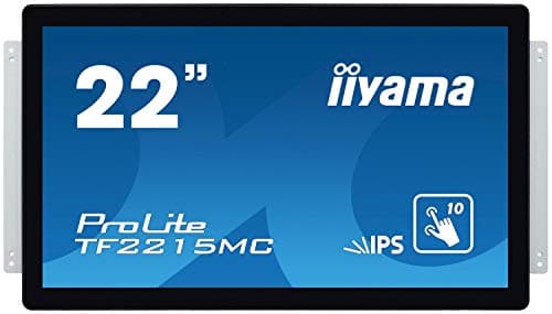 Image of iiyama ProLite TF2215MC-B2 - LED monitor - 22" (21.5" viewable) - open frame - touchscreen - 1920 x 1080 Full HD (1080p) @ 60 Hz - IPS - 350 cd/m² - 1000:1-14 ms - HDMI, VGA, DisplayPort - black