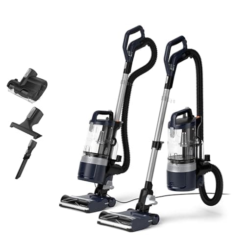Image of Vax LiftOut Multi Pet Corded Upright Bagless Vacuum Cleaner, Lightweight, Handheld Tool Attachments for Pet Hair, Car, Upholstery, Bed, Mattress, Home cleaning, 600W, 6.63kg, Blue/Silver, CDUP-LOPP