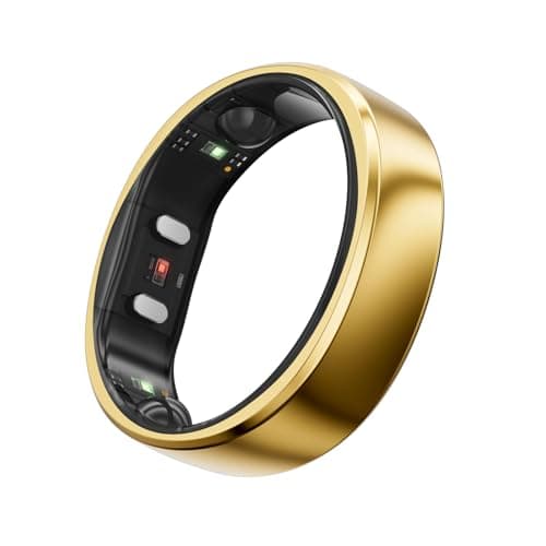 Image of RingConn Gen 2, World’s First Smart Ring with Sleep Apnea Monitoring, No APP Subscription, 12-Day Battery Life, Stress/Heart Rate/Women's Health Tracker, Android & iOS Compatible (Gold, Size 9)