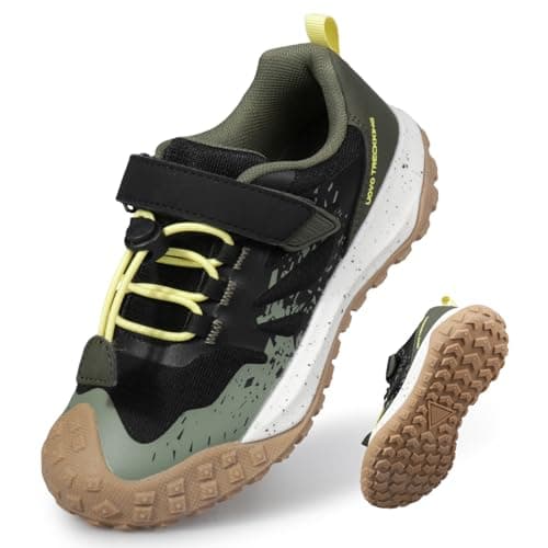Image of UOVO Boys Trainers Kids Runing Shoes Walking Sneakers Trail Hiking Shoes Military Green Size 1 UK Child 33EU