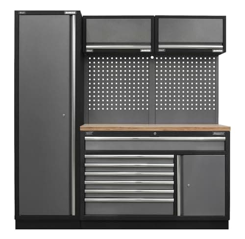 Image of Superline Pro 1.96m Storage System - Pressed Wood Worktop