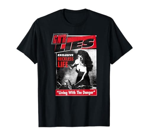 Image of Official Guns N' Roses Lies Album Cover Classic Rock Band T-Shirt