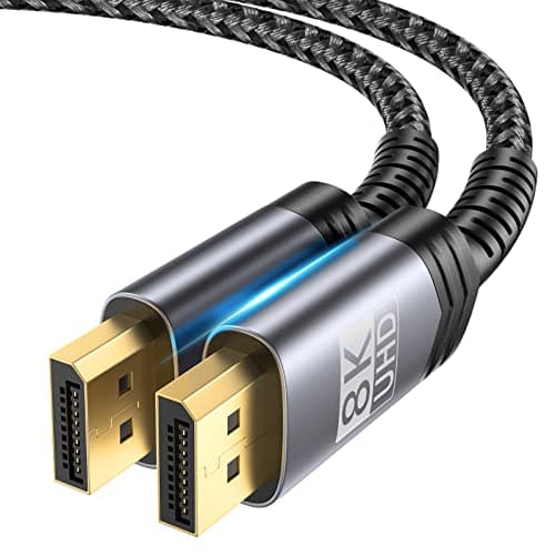 Image of JSAUX 8K DisplayPort Cable 3M (8K@60Hz, 2K@240Hz, 4K@144Hz, 32.4Gbps) - DP to DP Compatible with Laptop PC TV Gaming Monitor - Grey