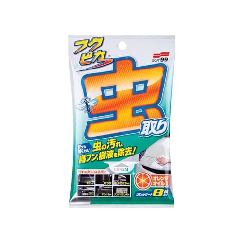 Image of SOFT99 Fukupika Bugs & Bird Poo Dropping Remover Wipes 8 pcs, Remove any kind of dirt Safe and Easy to use