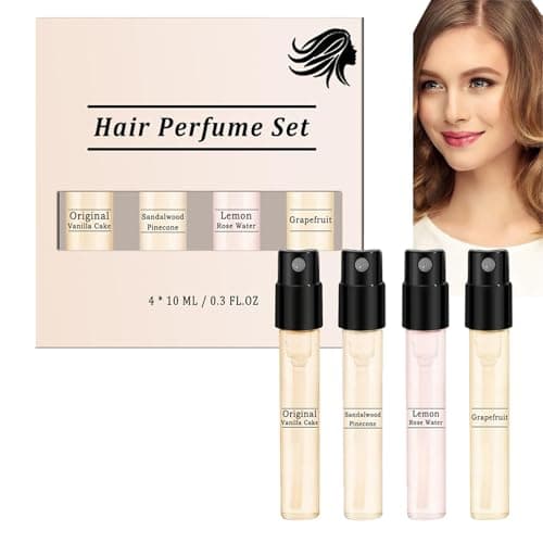 Image of 4 pcs Hair Perfume Set for Women, Hair Fragrance Mist Set, High Lasting Fresh Ladies' Perfume, Vanilla Hair Fragrance Spray, Convenient To Carry & Give Gifts 4 * 10ml (4pc Set)