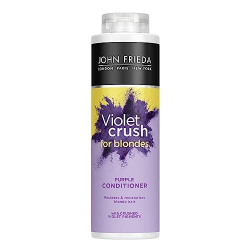 Image of John Frieda Violet Crush for Blondes Toning Conditioner for Blonde Hair, Purple Conditioner for Blondes Value Pack 500 ml