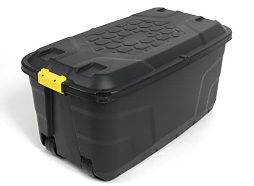 Image of XXL Transport Box Cushion Box with 145-Litre Capacity and 4 Wheels, Detachable and Lockable Lid, Robust Design, Moisture Protection, 93 x 53 x 46 cm