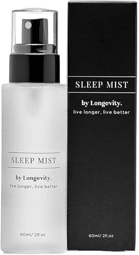Image of Longevity Sleep Mist (60ml) - Natural Pillow Spray with 10 Essential Oils for Deep Sleep - Lavender, Chamomile, Frankincense & More, Toxin-Free, Calming Sleep Spray Pillow Mist for Nightly Use