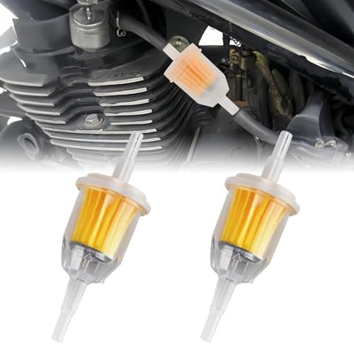 Image of 2Pcs Inline Fuel Filters,Universal Motorcycle Petrol Inline Filter,Universal 6mm & 8mm Fuel Line,Gas Inline Fuel Filter Replacemen for Motorcycles, Scooters,Quad Bikes, Lawn Mowers, Generators