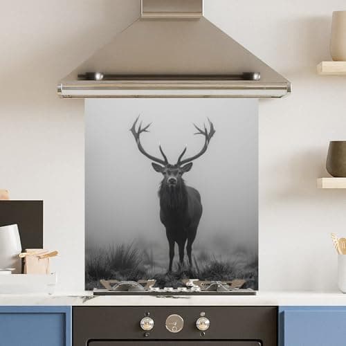 Image of Premium 59.5 x 74.5cm Dark Mist 6mm Glass Toughened Kitchen Splashback