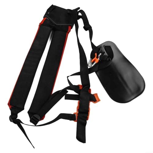 Image of Highly Adjustable Shoulder Harness Strap with Padded Shoulders and Waist Band for Use with Brush Cutters and Grass Trimmers