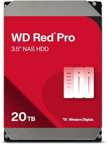 Image of WD Red Pro 20TB NAS 3.5" Internal Hard Drive - 7200 RPM, SATA 6 Gb/s, CMR, 512MB Cache
