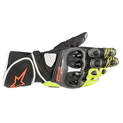 Image of Alpinestars GP Plus R V2 Gloves (Metal Gray/Black/Yellow/Red Fluo, S)