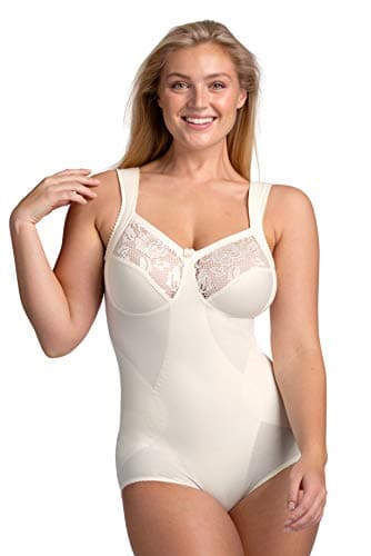 Image of Miss Mary of Sweden Lovely Lace Shaping, Women's Non-Wired Cotton Body Champagne