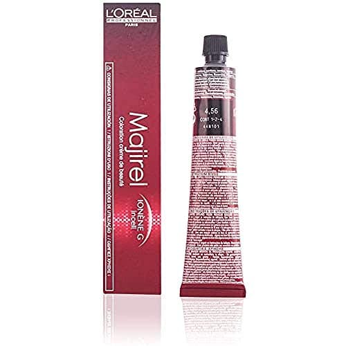 Image of L'Oreal Professionnel Majirel Permanent Hair Colour, Number 4.56, 50 ml