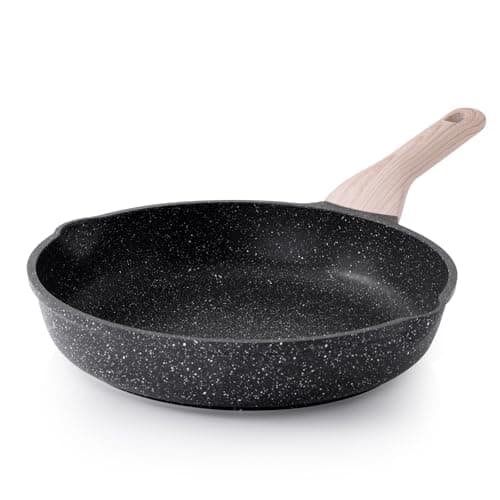 Image of Kordisen Non Stick Frying Pans Skillet, 28 cm Granite Frying Pans Nonstick for Cooking, Healthy Induction Cookware, Heat Resistant Handle, PFOA Free