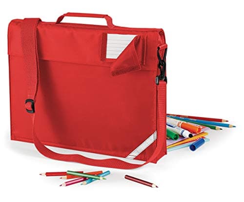 Image of JUNIOR BOOK BAG SCHOOL BAG WITH STRAP - 5 COLOURS (Bright Red)