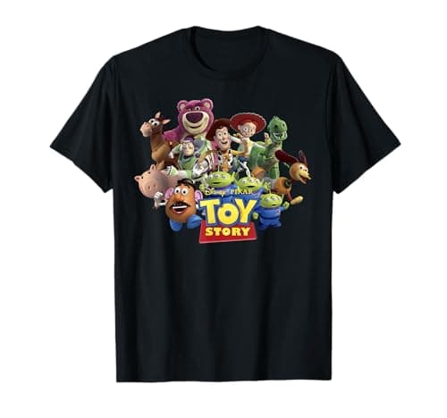 Image of Disney Pixar Toy Story Group Shot Running Poster T-Shirt