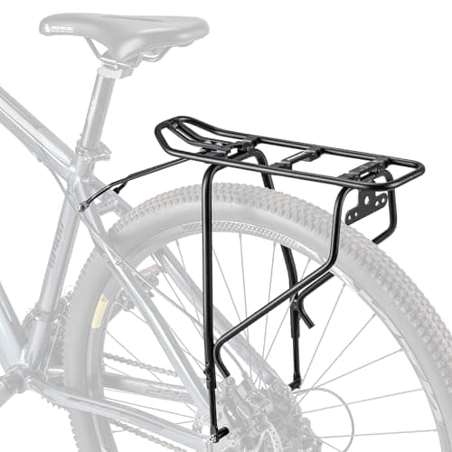 Image of Bicycle Rear Rack - Pannier Rack Compatible with MIK System, Bicycle Pannier Rack for Disc Brakes/Non-Disc Brakes - Height Adjustable for 26"-29" Frame